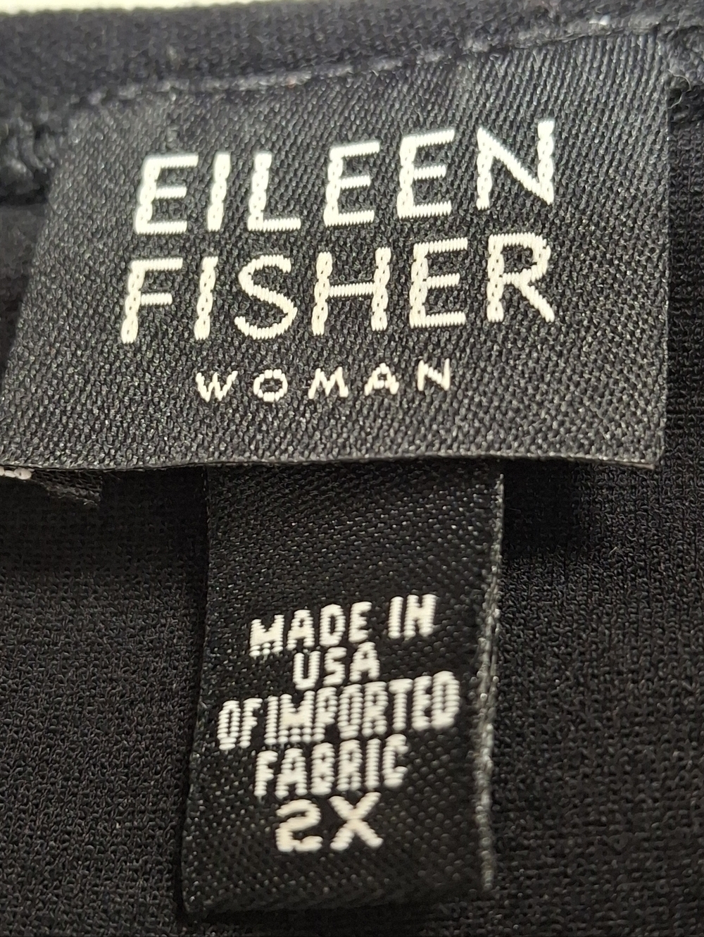 Eileen Fisher Sleeveless Black Viscose Jersey Blend Top Tank  Women Size 2x - Picture 2 of 15